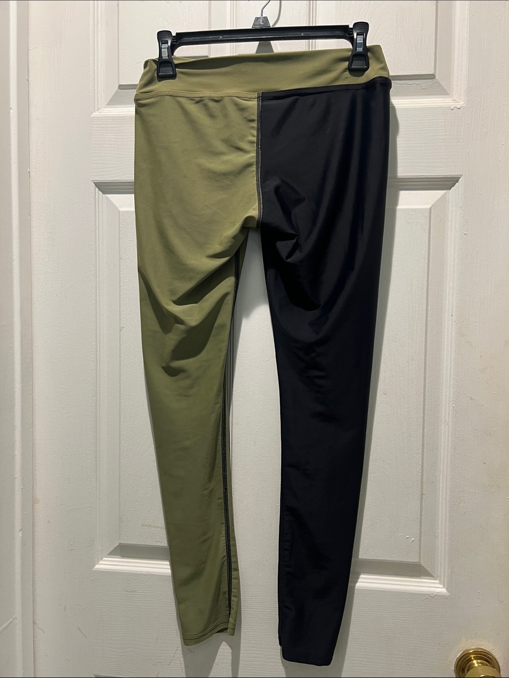 Mahiku Two-Tone Olive & Black High-Rise Leggings - Picture 5 of 8